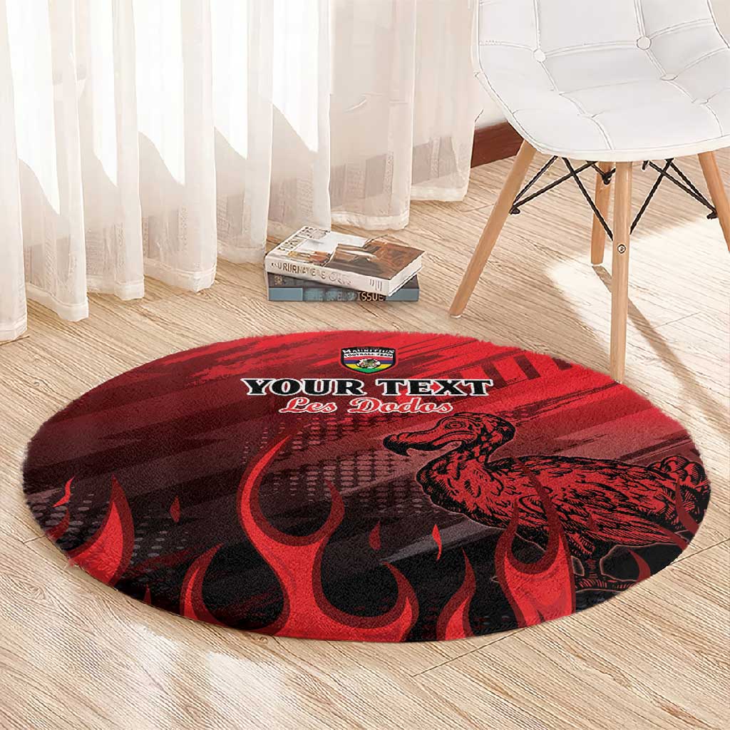 Personalised Mauritius Football Round Carpet Go Les Dodos Go