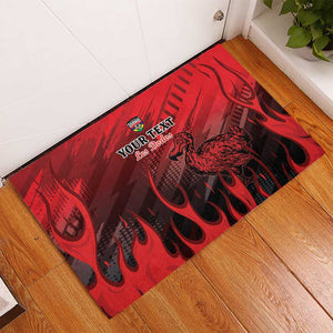 Personalised Mauritius Football Rubber Doormat Go Les Dodos Go