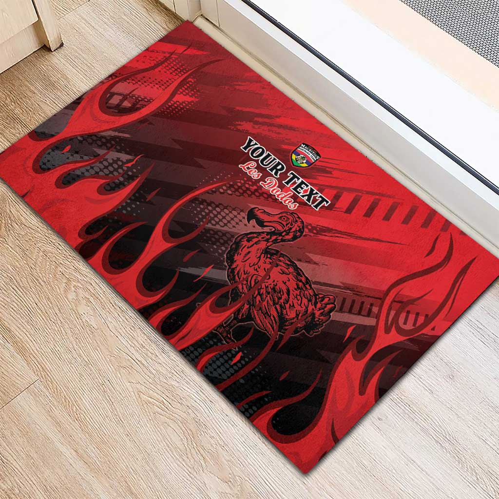 Personalised Mauritius Football Rubber Doormat Go Les Dodos Go