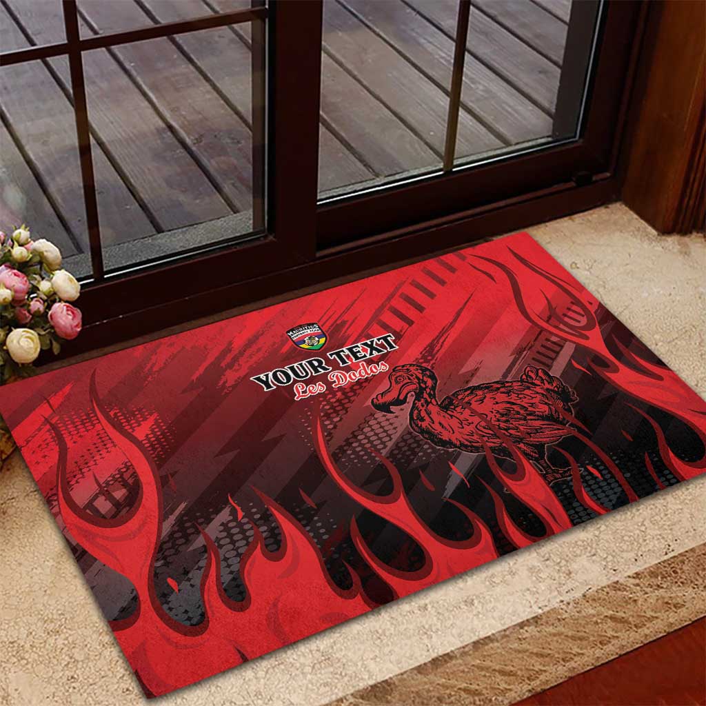 Personalised Mauritius Football Rubber Doormat Go Les Dodos Go