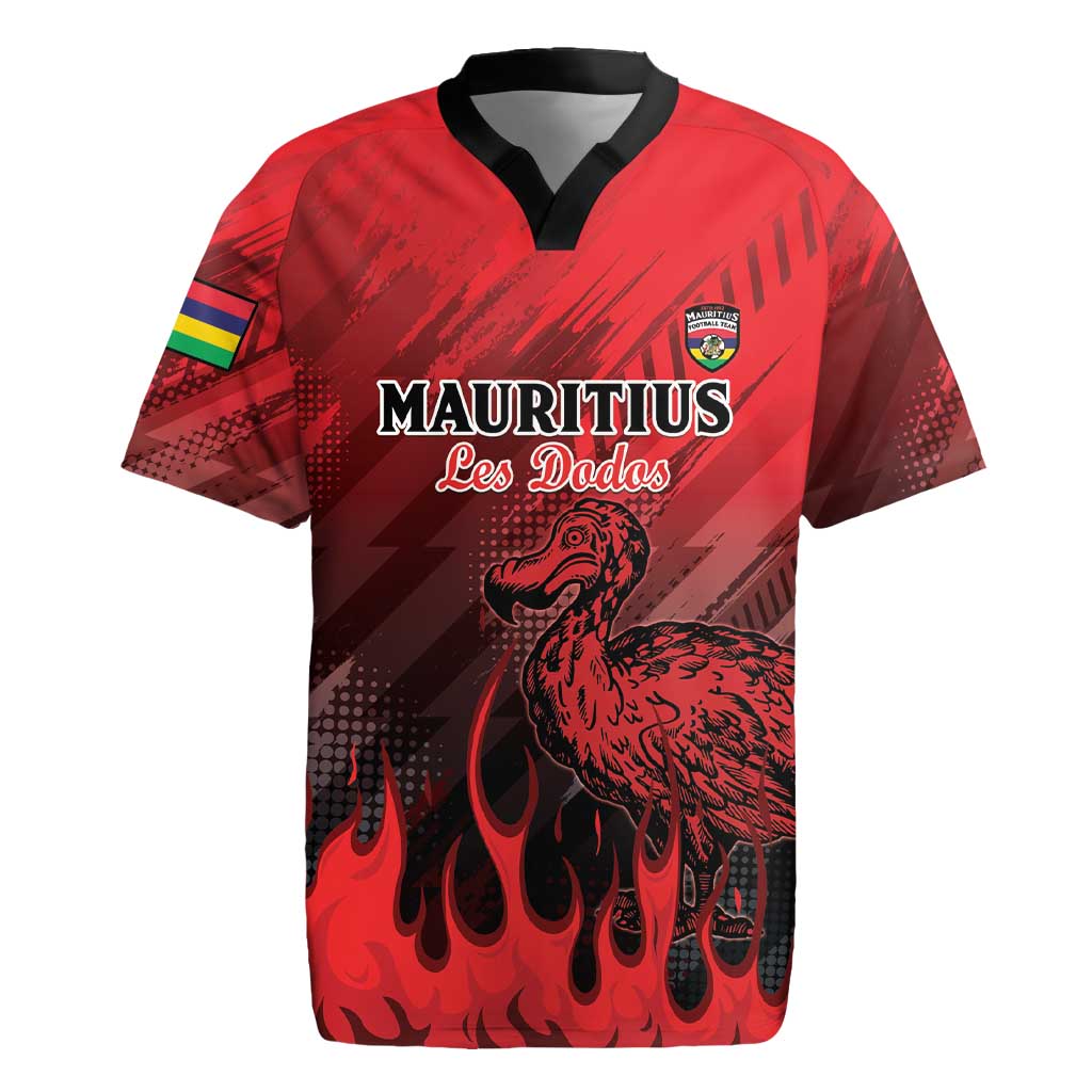 Personalised Mauritius Football Rugby Jersey Go Les Dodos Go