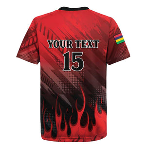 Personalised Mauritius Football Rugby Jersey Go Les Dodos Go