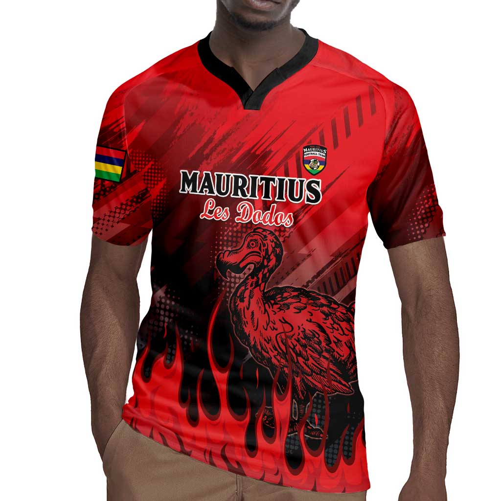 Personalised Mauritius Football Rugby Jersey Go Les Dodos Go