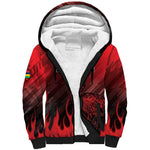 Personalised Mauritius Football Sherpa Hoodie Go Les Dodos Go