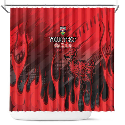 Personalised Mauritius Football Shower Curtain Go Les Dodos Go
