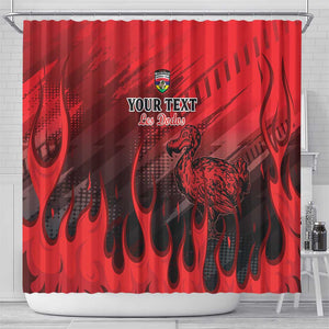 Personalised Mauritius Football Shower Curtain Go Les Dodos Go