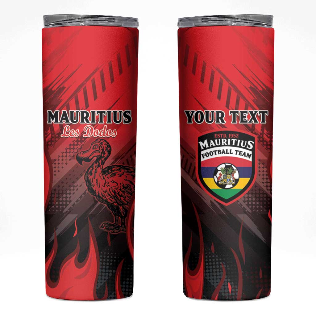 Personalised Mauritius Football Skinny Tumbler Go Les Dodos Go