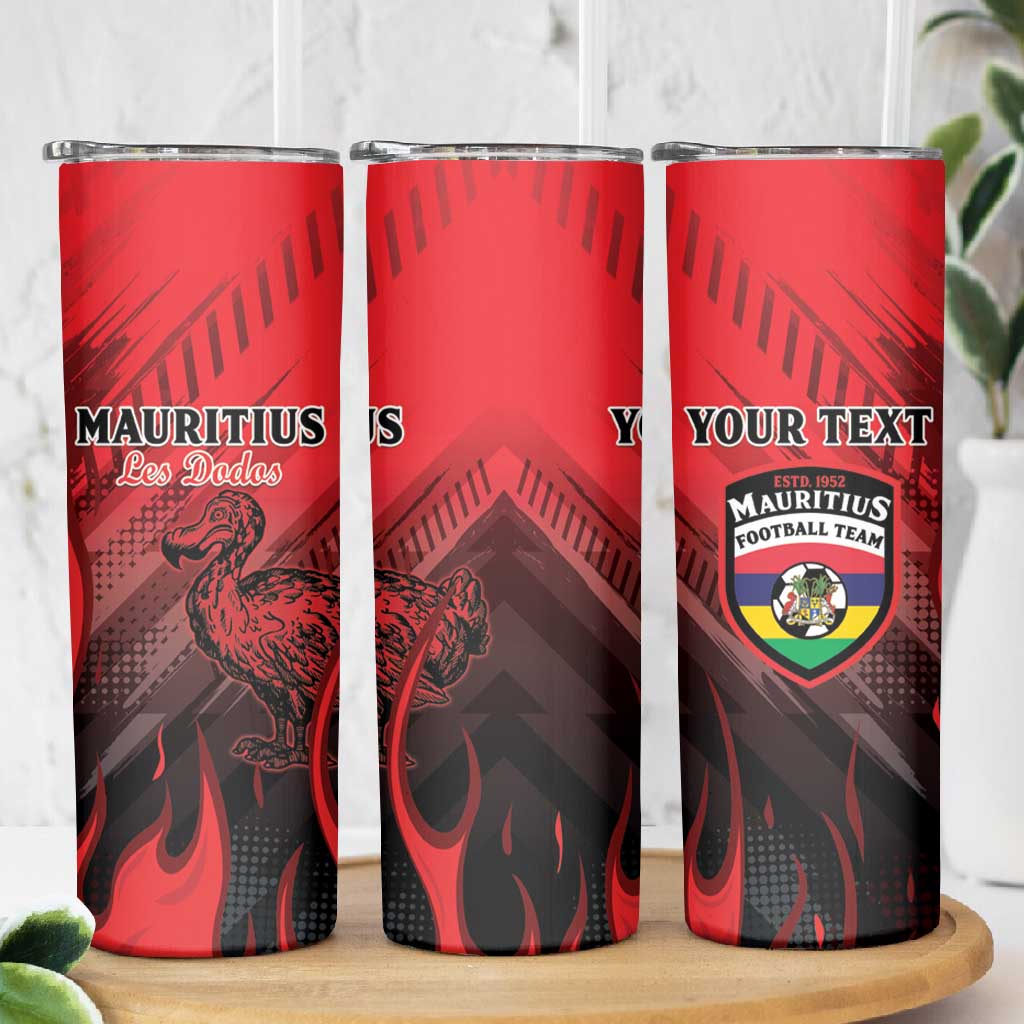 Personalised Mauritius Football Skinny Tumbler Go Les Dodos Go