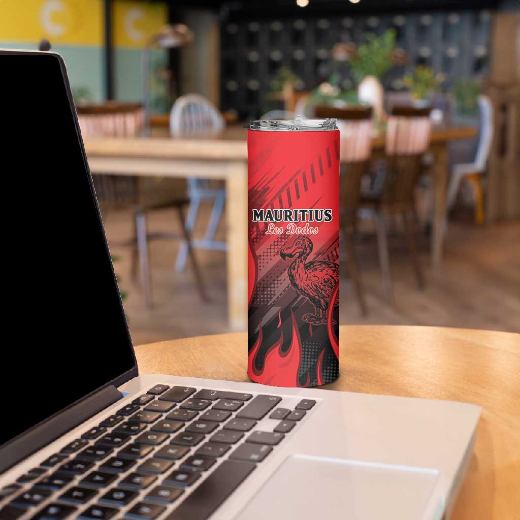 Personalised Mauritius Football Skinny Tumbler Go Les Dodos Go