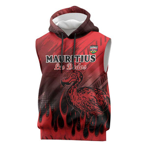 Personalised Mauritius Football Sleeveless Hoodie Go Les Dodos Go - African Pride
