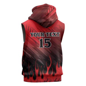 Personalised Mauritius Football Sleeveless Hoodie Go Les Dodos Go - African Pride