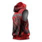 Personalised Mauritius Football Sleeveless Hoodie Go Les Dodos Go - African Pride