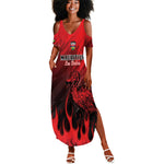 Personalised Mauritius Football Summer Maxi Dress Go Les Dodos Go