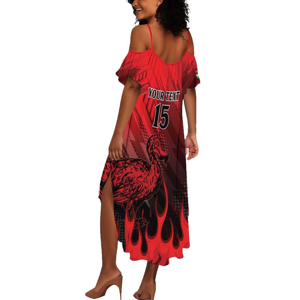 Personalised Mauritius Football Summer Maxi Dress Go Les Dodos Go