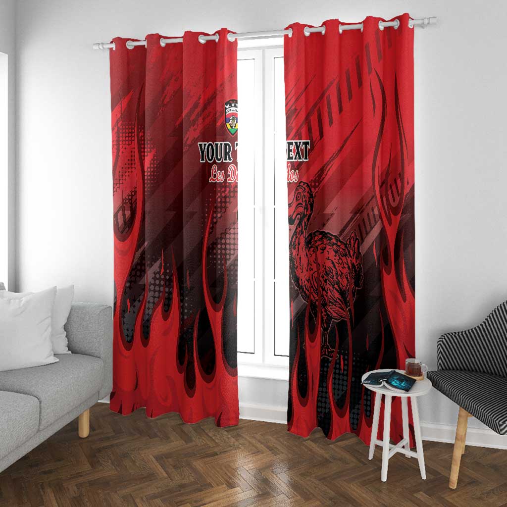 Personalised Mauritius Football Window Curtain Go Les Dodos Go