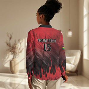 Personalised Mauritius Football Women Casual Shirt Go Les Dodos Go