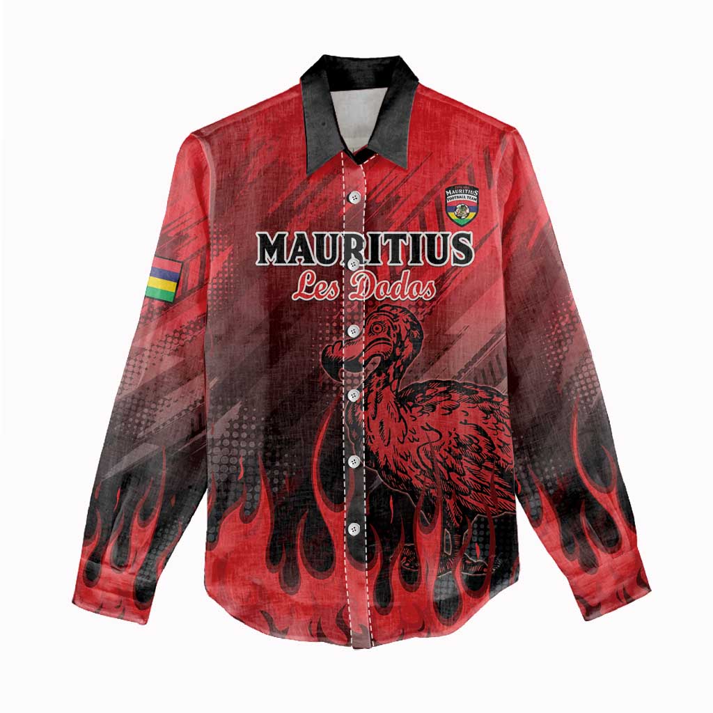 Personalised Mauritius Football Women Casual Shirt Go Les Dodos Go