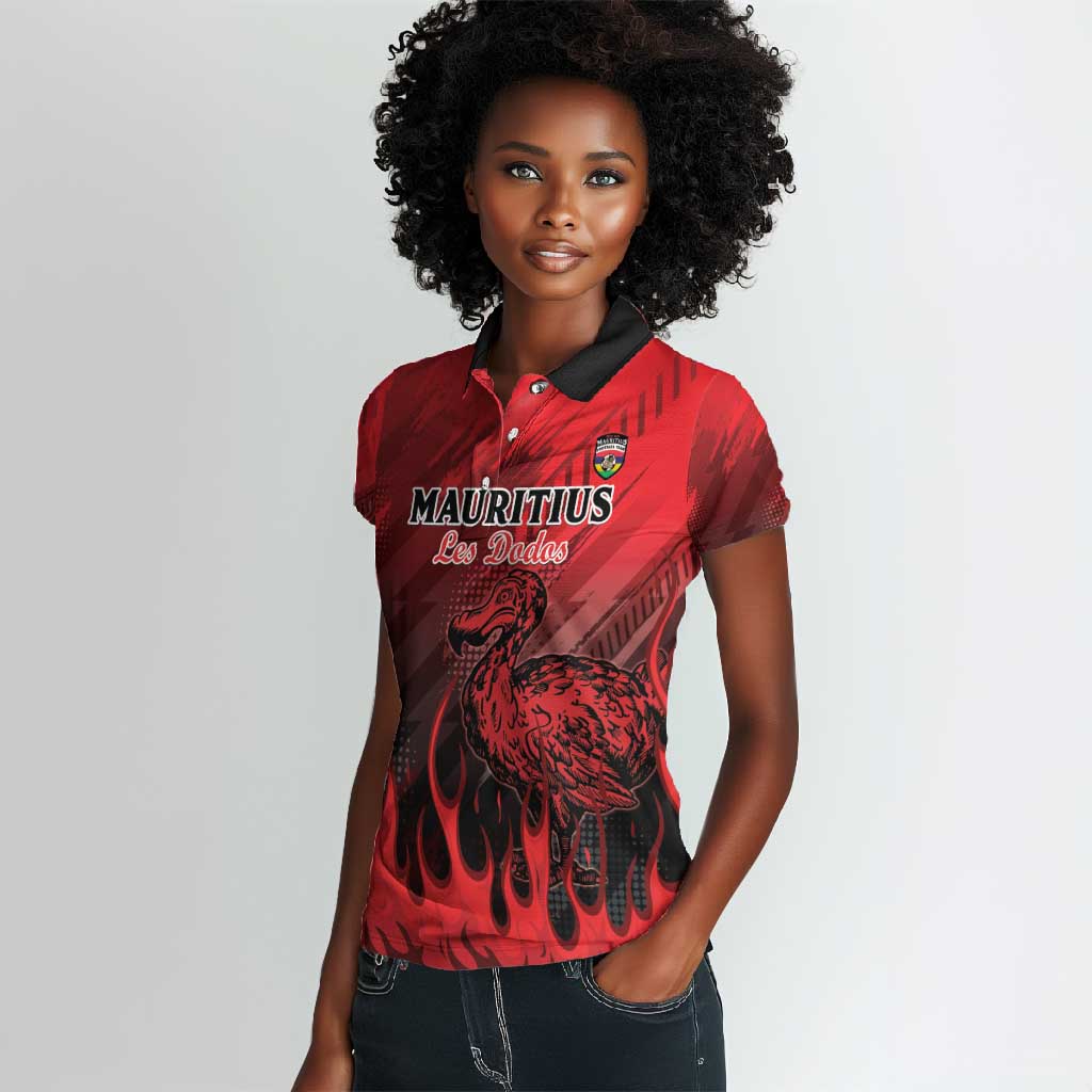 Personalised Mauritius Football Women Polo Shirt Go Les Dodos Go