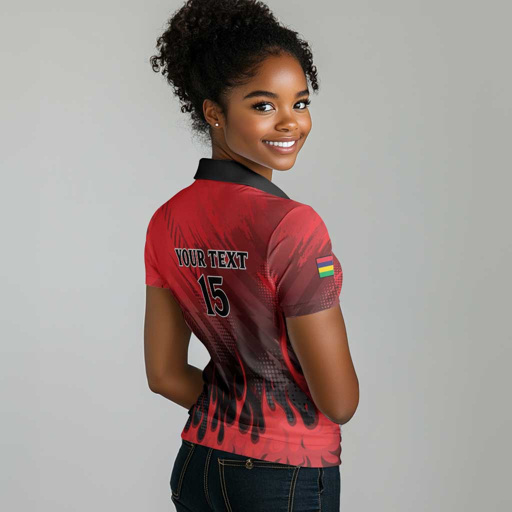 Personalised Mauritius Football Women Polo Shirt Go Les Dodos Go