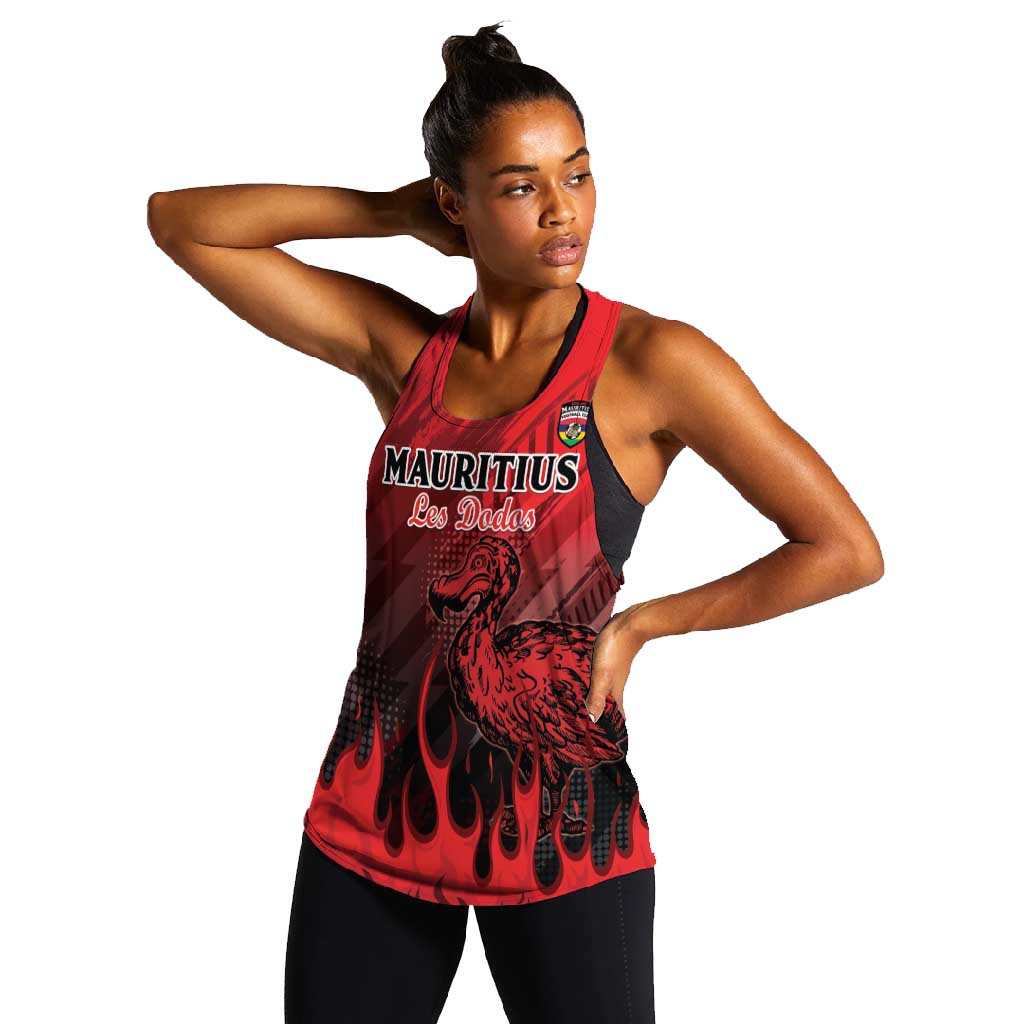 Personalised Mauritius Football Women Racerback Tank Go Les Dodos Go
