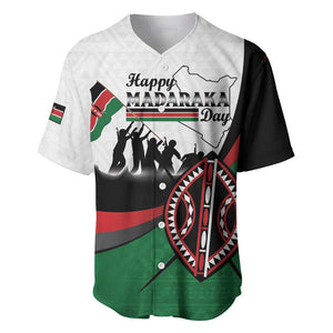 Personalised Kenya Baseball Jersey Madaraka Day - Maasai Shield