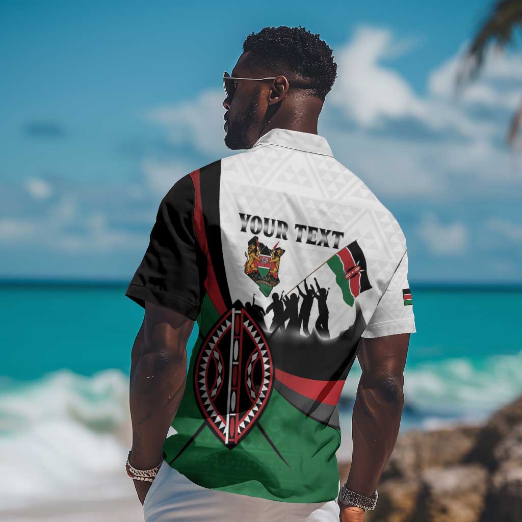 Personalised Kenya Hawaiian Shirt Madaraka Day - Maasai Shield
