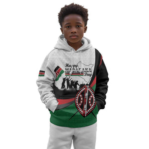Personalised Kenya Kid Hoodie Madaraka Day - Maasai Shield