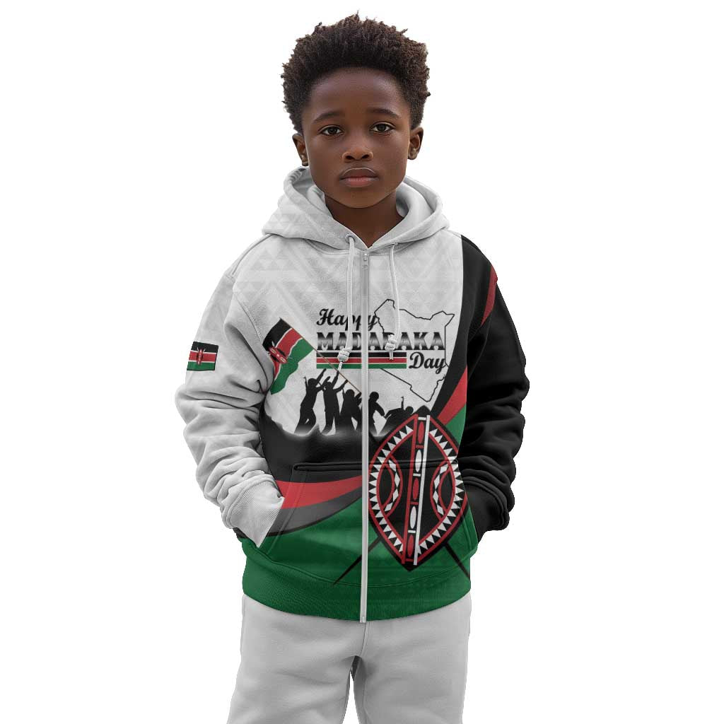 Personalised Kenya Kid Hoodie Madaraka Day - Maasai Shield