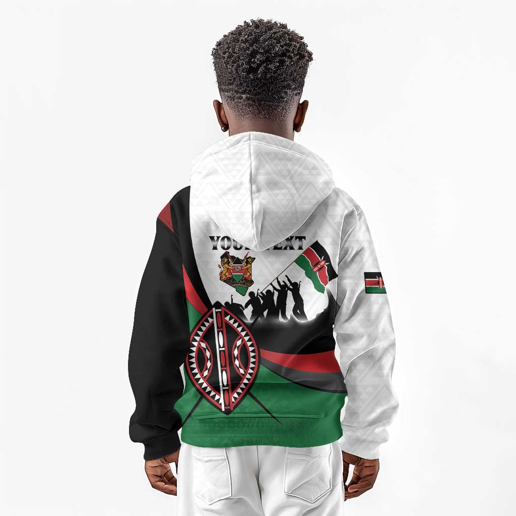 Personalised Kenya Kid Hoodie Madaraka Day - Maasai Shield
