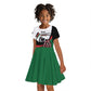 Personalised Kenya Kid Short Sleeve Dress Madaraka Day - Maasai Shield