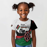Personalised Kenya Kid T shirt Madaraka Day - Maasai Shield