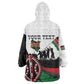 Personalised Kenya Kid Wearable Blanket Hoodie Madaraka Day - Maasai Shield