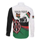 Personalised Kenya Long Sleeve Button Shirt Madaraka Day - Maasai Shield