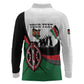 Personalised Kenya Long Sleeve Polo Shirt Madaraka Day - Maasai Shield