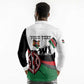 Personalised Kenya Long Sleeve Polo Shirt Madaraka Day - Maasai Shield