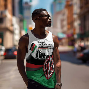 Personalised Kenya Men Tank Top Madaraka Day - Maasai Shield