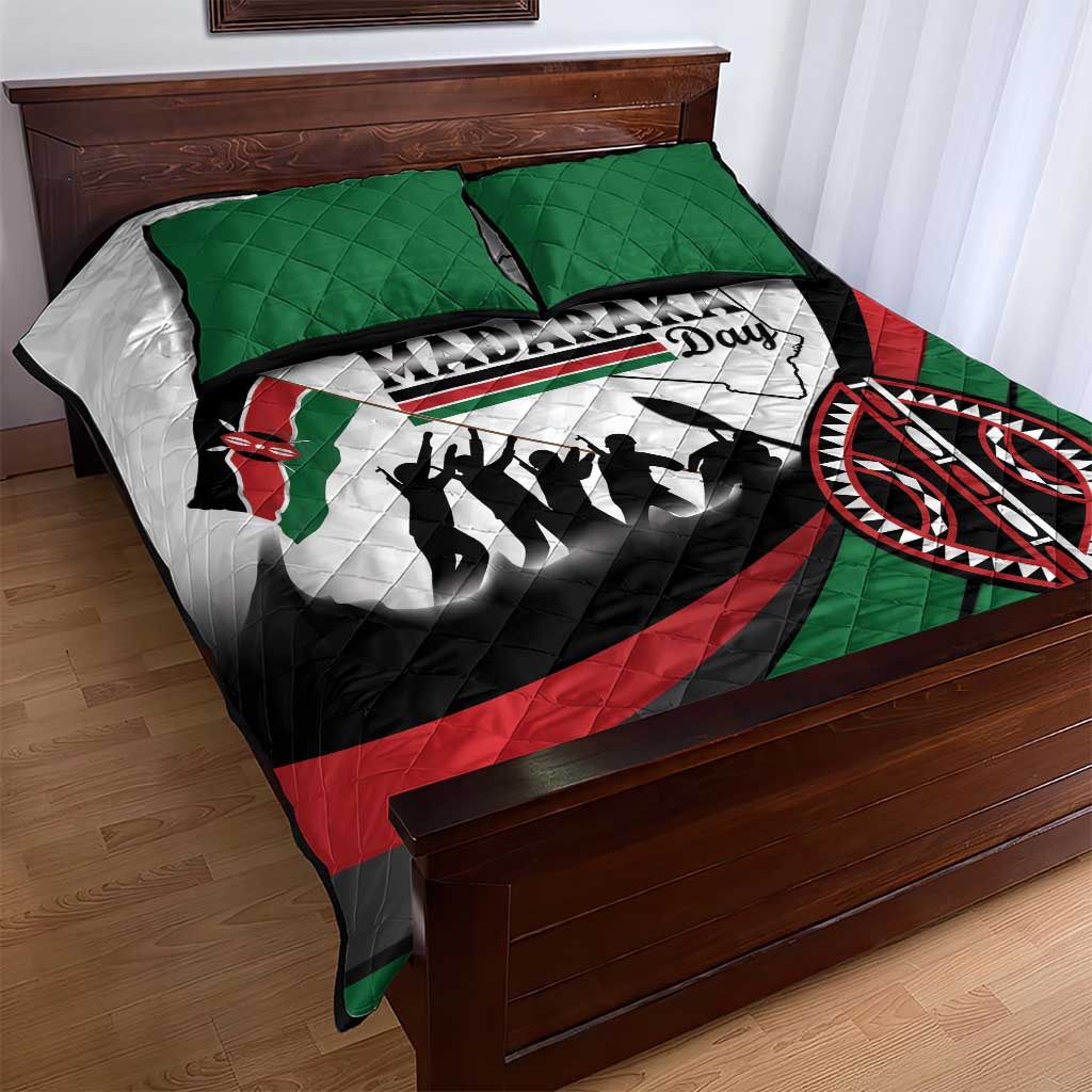 Kenya Quilt Bed Set Madaraka Day - Maasai Shield