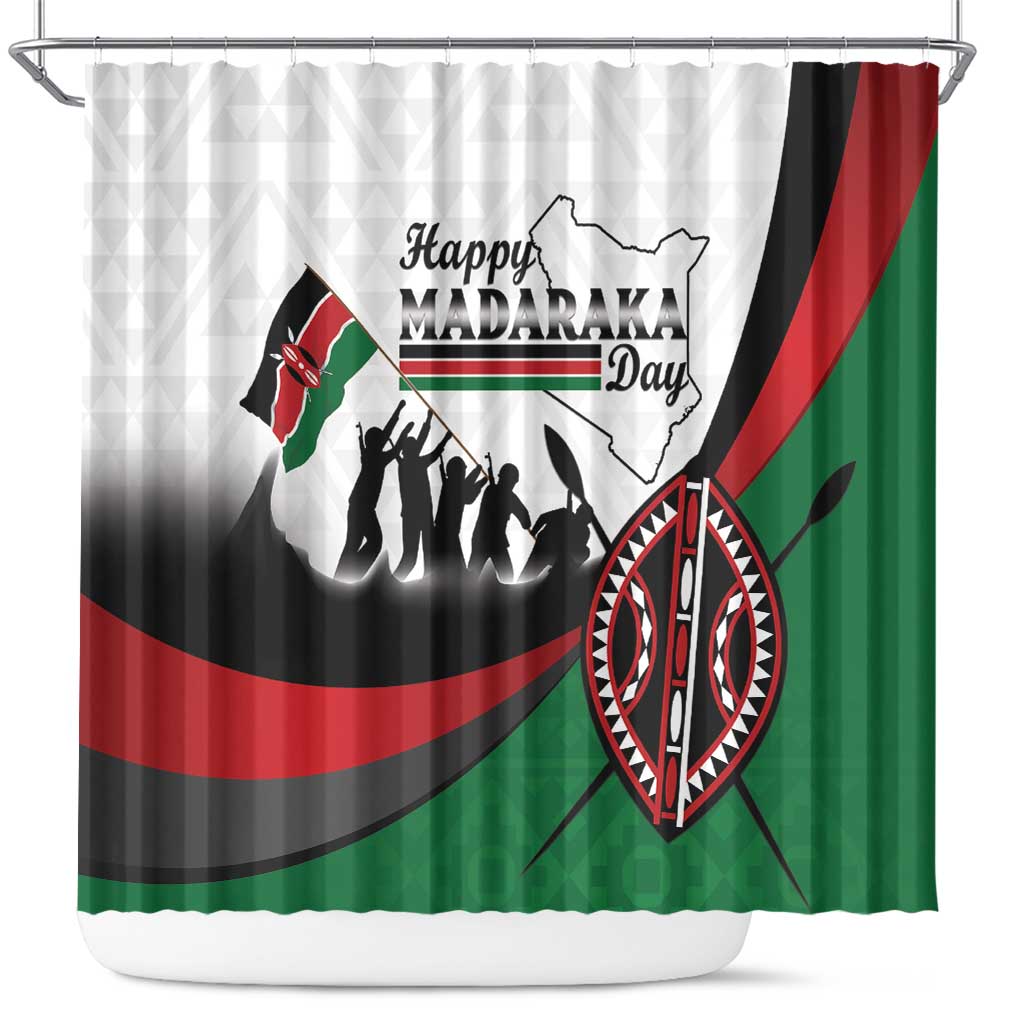 Kenya Shower Curtain Madaraka Day - Maasai Shield