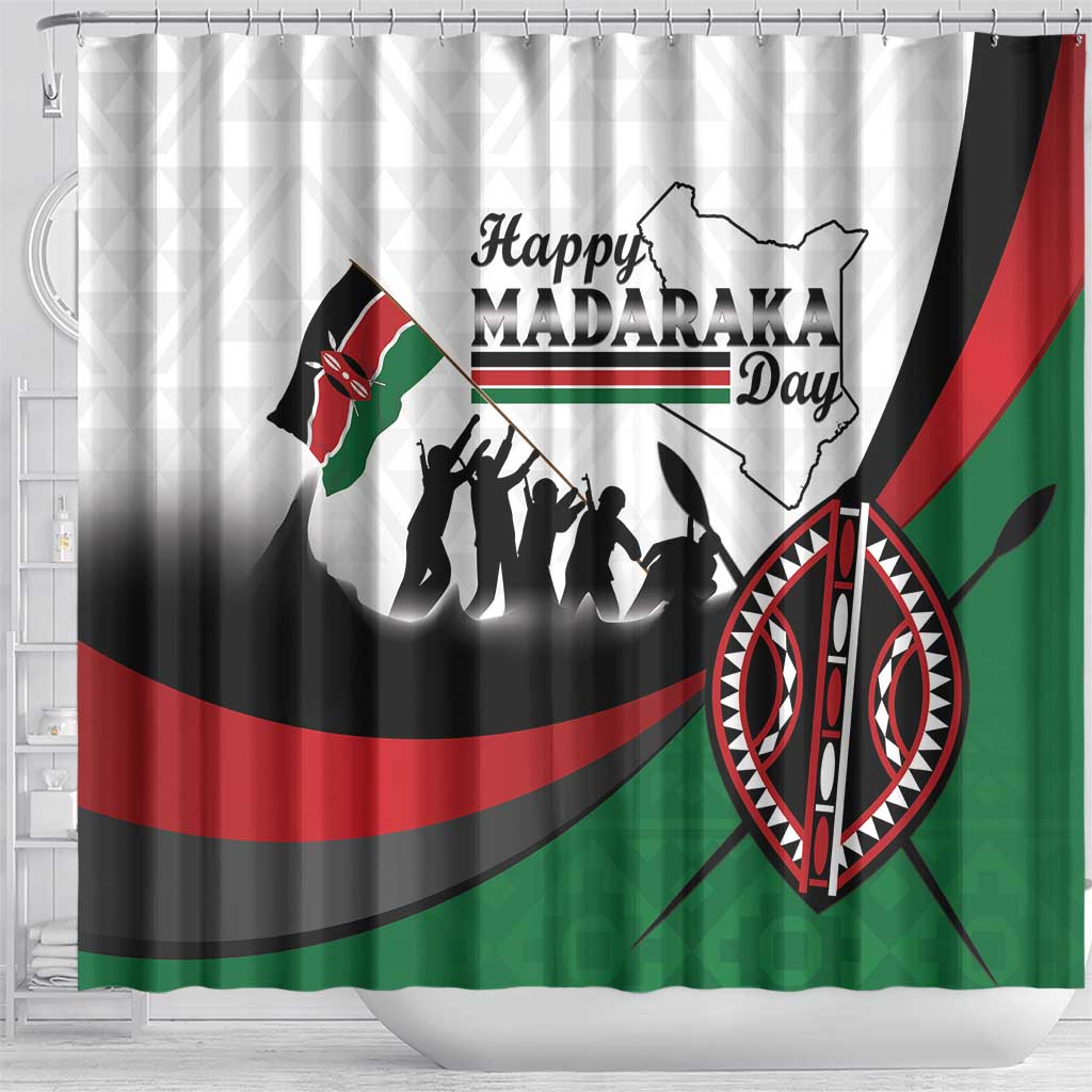 Kenya Shower Curtain Madaraka Day - Maasai Shield