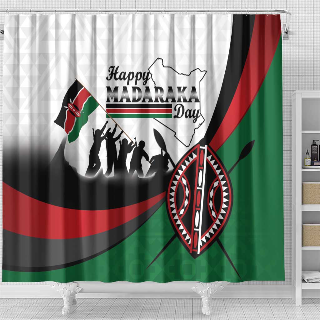 Kenya Shower Curtain Madaraka Day - Maasai Shield