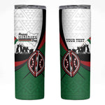 Personalised Kenya Skinny Tumbler Madaraka Day - Maasai Shield