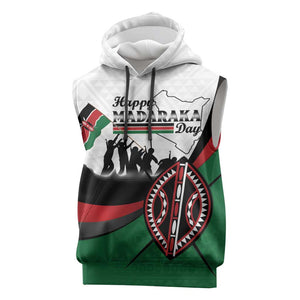 Personalised Kenya Sleeveless Hoodie Madaraka Day - Maasai Shield - African Pride