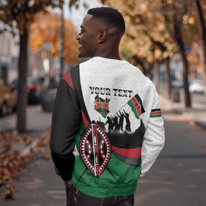 Personalised Kenya Sweatshirt Madaraka Day - Maasai Shield