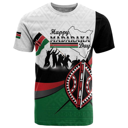 Personalised Kenya T shirt Madaraka Day - Maasai Shield