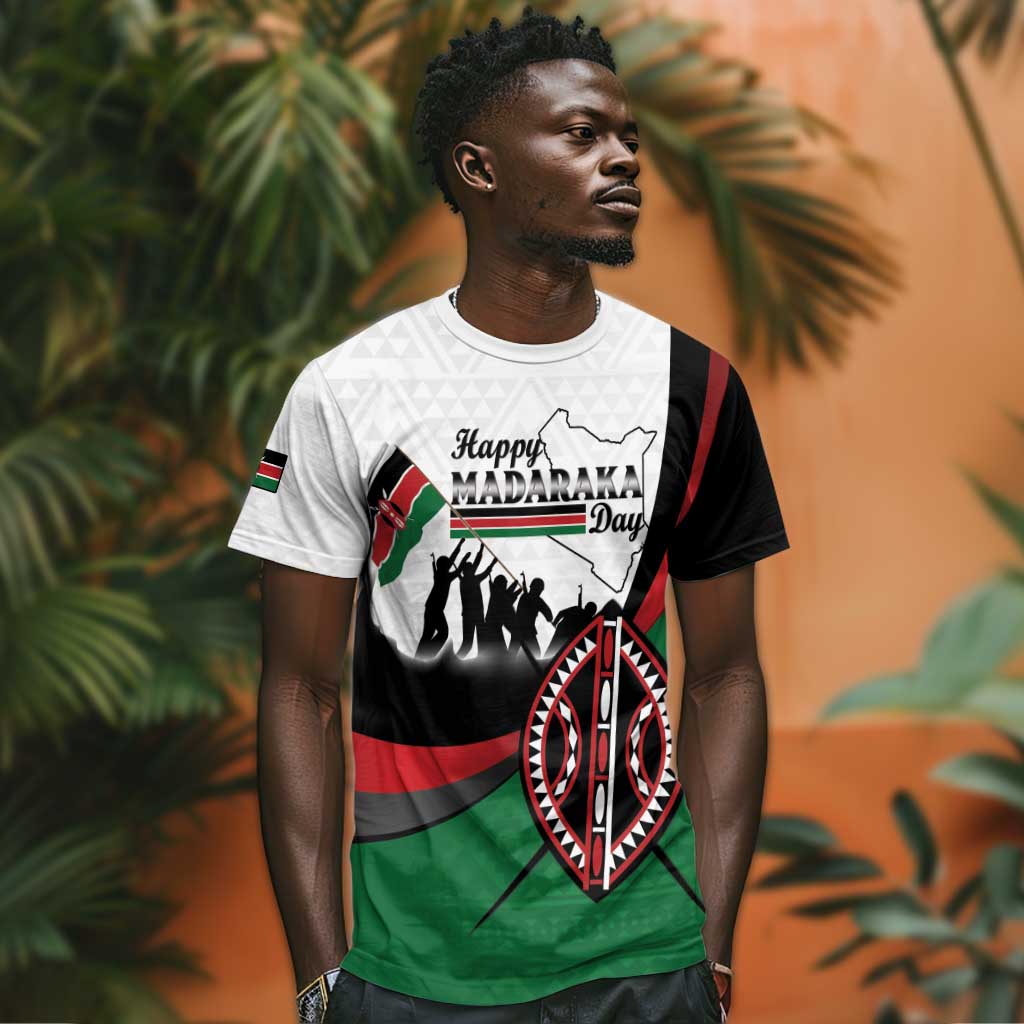 Personalised Kenya T shirt Madaraka Day - Maasai Shield