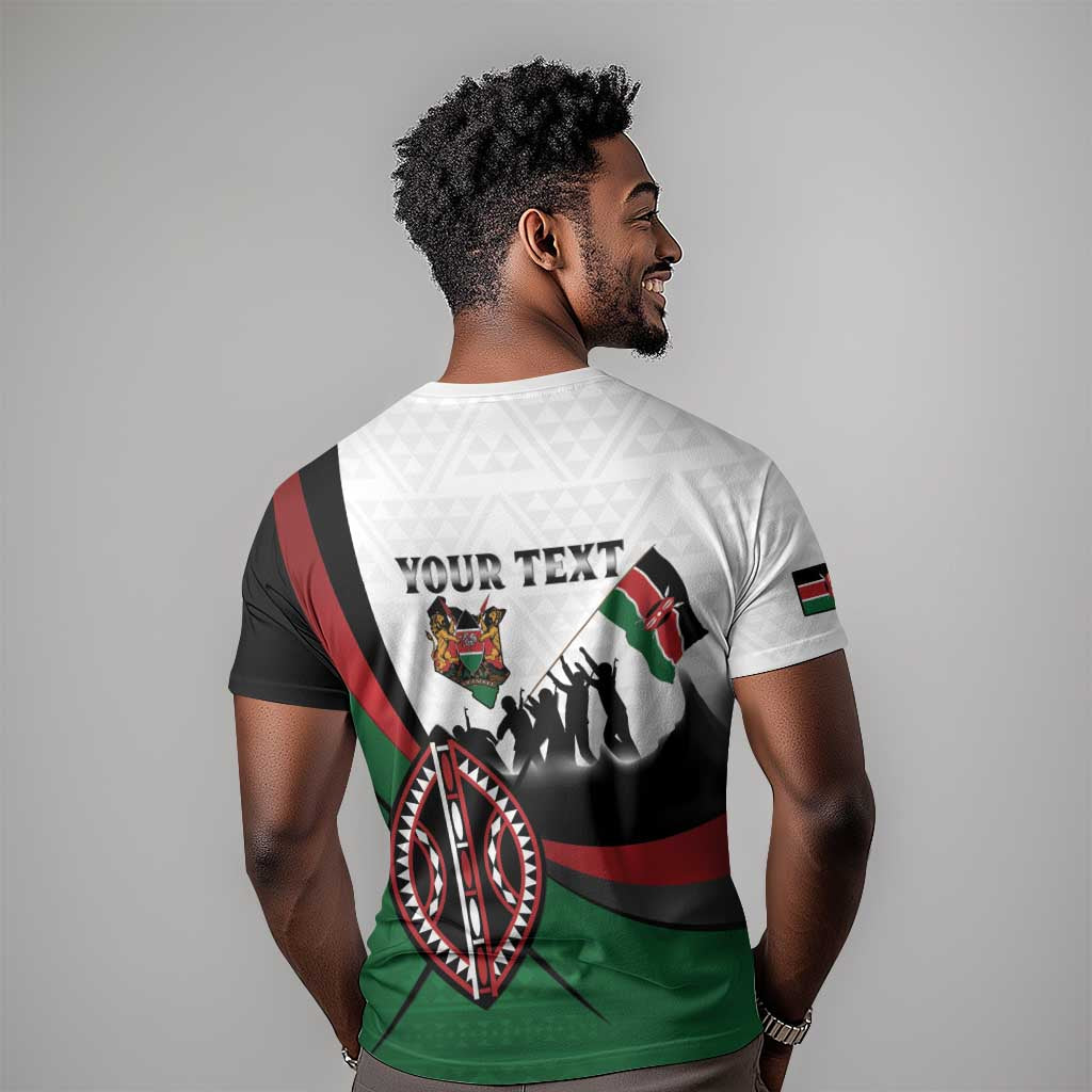 Personalised Kenya T shirt Madaraka Day - Maasai Shield