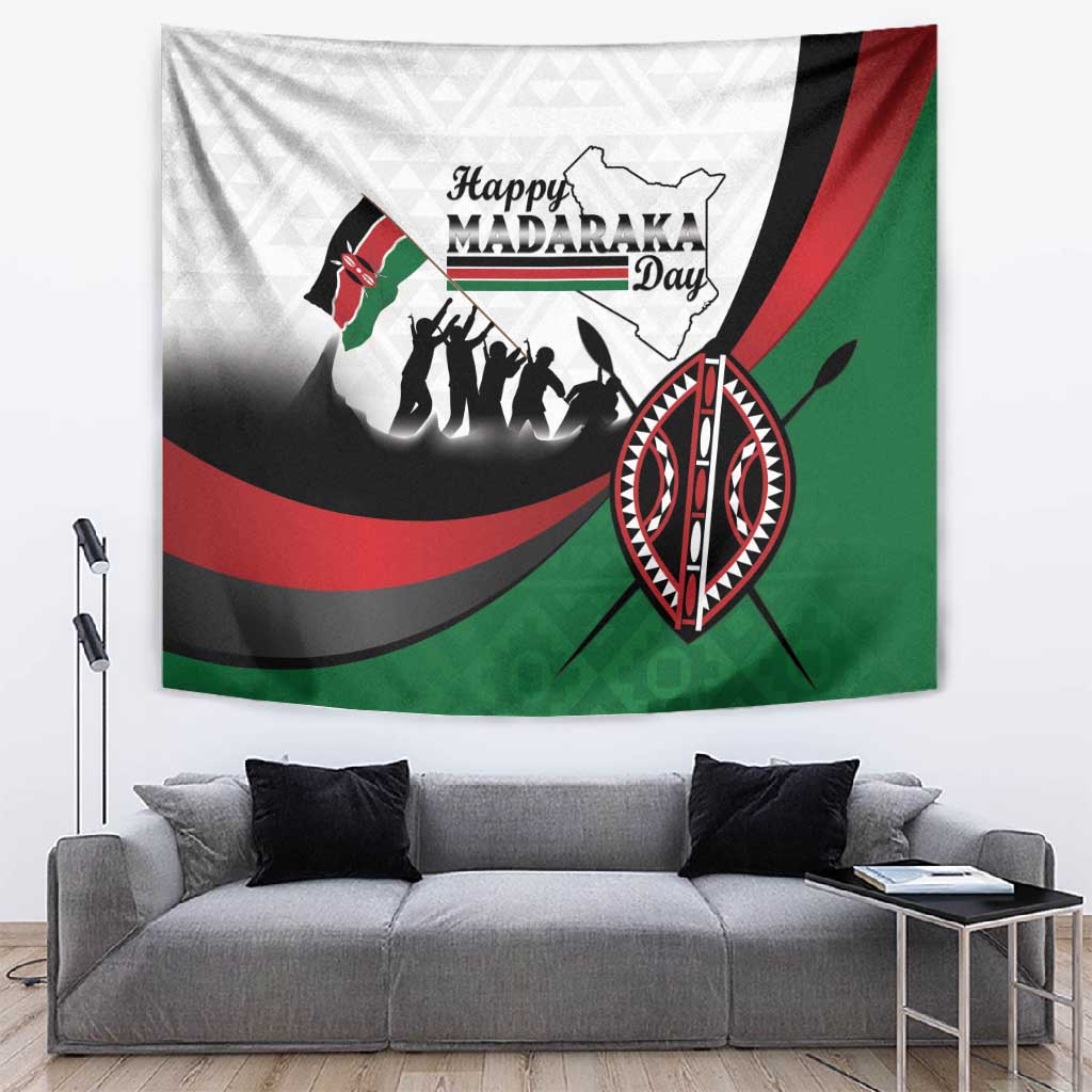 Kenya Tapestry Madaraka Day - Maasai Shield