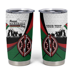 Personalised Kenya Tumbler Cup Madaraka Day - Maasai Shield