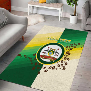 Personalised Nairobi Kenya Area Rug Coat Of Arms With Coffee