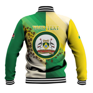 Personalised Nairobi Kenya Baseball Jacket Coat Of Arms With Coffee